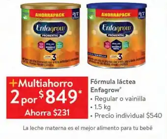 Formula láctea enfagrow regular o vainilla 1,5kg