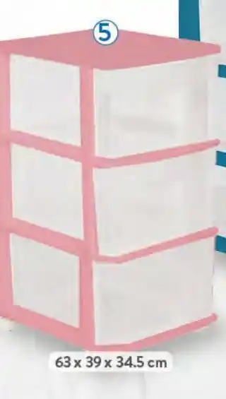 Cajonera con llantas 3 niveles
