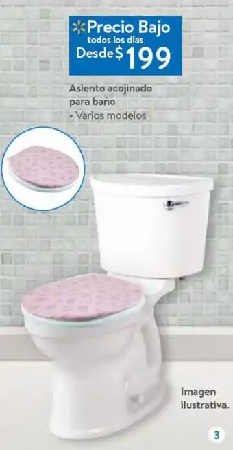 Walmart Asiento acojinado para baño oferta