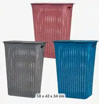 Walmart Cesto de plástico tipo rattan 58l oferta