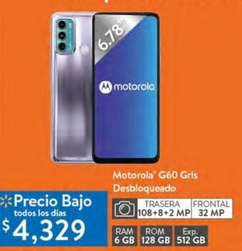 Walmart Motorola g60 desbloqueado oferta