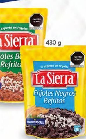 Walmart Frijoles refritos la sierra negros o bayos 430g oferta