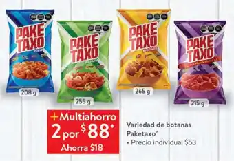 Walmart Botanas paketaxo oferta