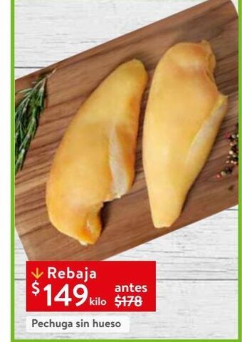 Walmart Pechuga sin hueso oferta