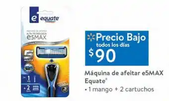 Máquina de afeitar e5max equate 1 mango + 2 cartuchos