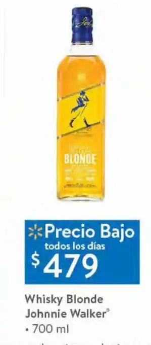 Walmart Whisky blonde johnnie walker 700ml oferta