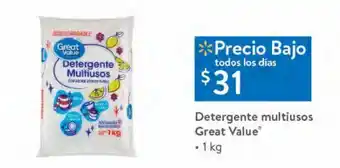 Walmart Detergente multiusos great value 1 kg oferta