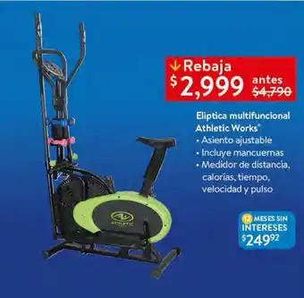 Walmart Eliptica multifuncional athletic works oferta