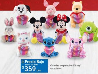 Walmart Variedad de peluches disney oferta