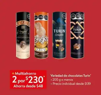 Walmart Variedad de chocolates turin 200g oferta
