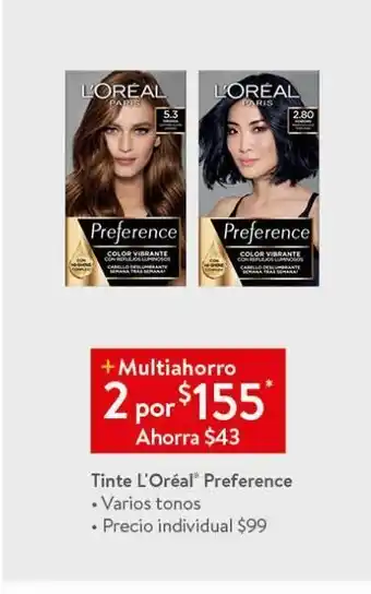 Walmart Tintes para cabello l'oréal oferta
