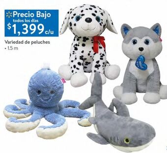 Variedad de peluches 1,5m