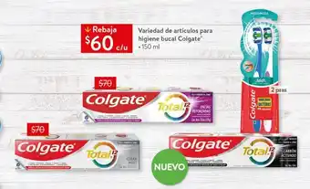 Walmart Variedad de artículos higiene bucal colgate 150ml oferta