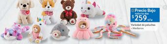 Walmart Variedad de peluches medianos oferta