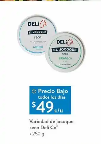 Walmart Variedad de jocoque seco deli co 250g oferta