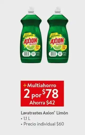 Walmart Lavatrastes axion 1.1l oferta