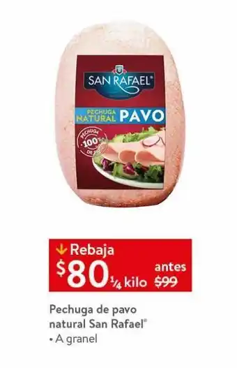 Walmart Pechuga de pavo san rafael oferta
