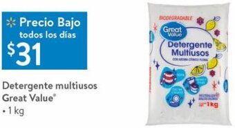 Walmart Detergente Multiusos Great Value 1kg oferta
