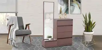 Muebles Dico Cómoda con espejo nuria gris oferta