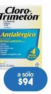 Farmacia San Pablo Cloro trimeton tab 4mg caj c/20 oferta