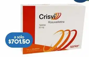 Farmacia San Pablo Crisvi tab 20mg caj c/30 oferta