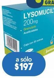 Lysomucil grn 200mg caj c/30