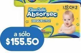 Farmacia San Pablo Kleen bb pañales absorsec chico c/40pz oferta