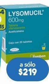 Farmacia San Pablo Lysomucil eferv tab 600mg caj c/20 oferta