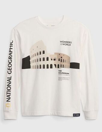 GAP Playera estampada manga larga para niño oferta