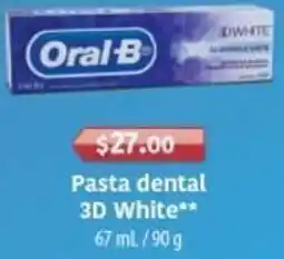 Farmacias Similares Pasta Dental 3D White 67ml/90g oferta