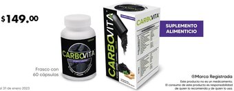 Farmacias Similares CarboVita Frasco con 60 Cápsulas oferta
