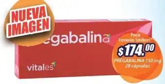 Farmacias Similares Pregabalina 150mg 28 Cápsulas oferta