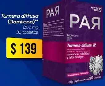 Farmacias Similares Turnera Diffusa 200mg 30 Tabletas oferta