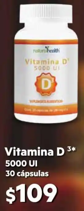 Farmacias Similares Vitamina D 5000 UI 30 Cápsulas oferta