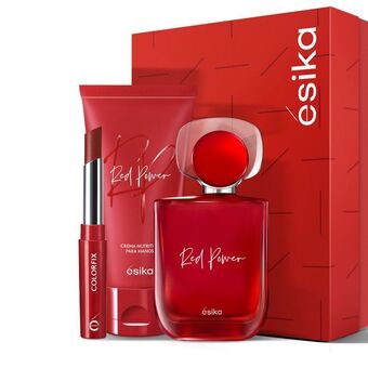 Ésika Set red power + labial en barra colorfix 24h oferta
