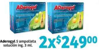 Soriana Mercado Aderogyl 5 Ampolleta Solución ing. 2x3ml oferta