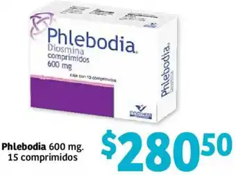 Soriana Mercado Phlebodia 600mg 15 Comprimidos oferta