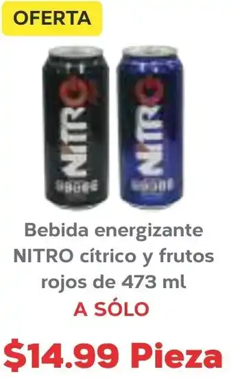 Bebida Energizante Nitro Cítrico y Frutos Rojos de 473ml
