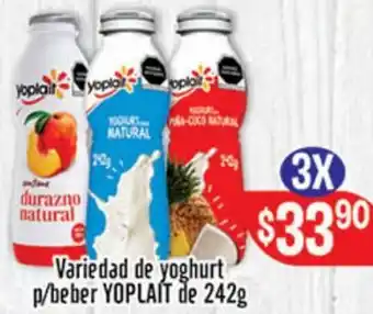 El Florido Variedad de Yoghurt p/Beber Yoplait de 242g oferta