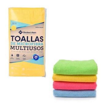 Sam's Club Toallas de microfibra member's mark multiusos 36 pzas varios colores oferta