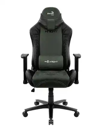 Silla gaming aerocool knight hunter green traspirable ergonómico polipiel