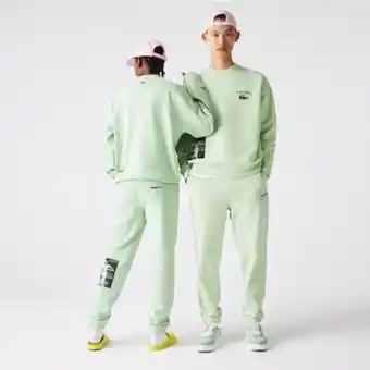 Sudadera unisex lacoste l!ve heritage de corte holgado de algodón con estampado de rené lacoste
