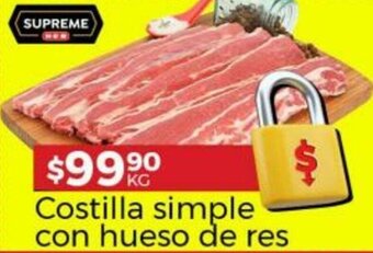 HEB Costilla Simple con Hueso de Res oferta
