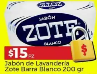 HEB Jabón de Lavanderia Zote Barra Blanco 200g oferta