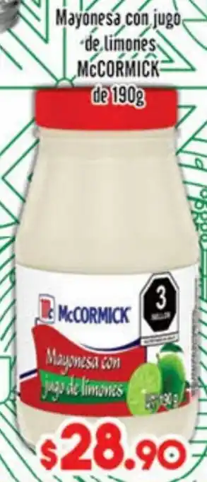 Mayonesa con Jugo de Limones McCormick de 190g