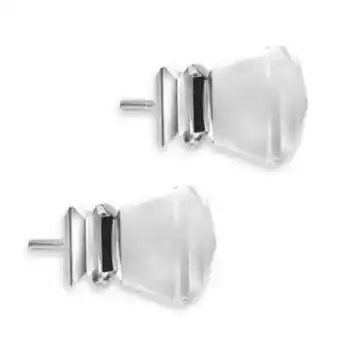 Bed Bath & Beyond Terminal de acrílico para ventanas cambria® premier complete corte princesa color níquel pulido set de 2 oferta