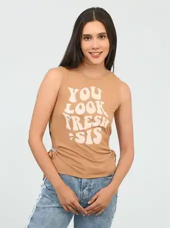 Cuidado con el Perro Playera sin mangas you look fresh sis oferta