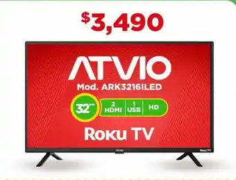 Bodega Aurrerá Pantalla atvio 32" ark3216iled roku tv oferta