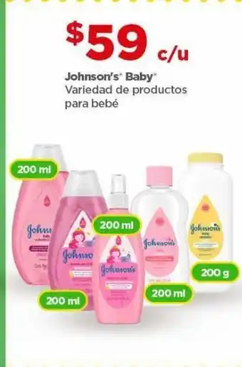 Variedad de productos para bebé johnson's baby