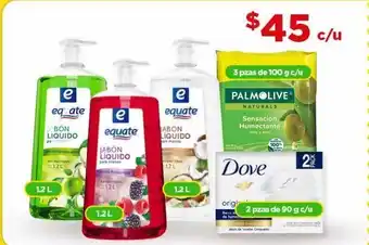 Bodega Aurrerá Jabón dove 2 pzas de 90g c/u oferta